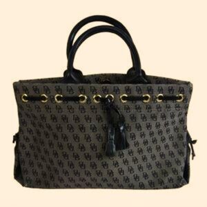 Chic Black and Gray Designer Tote Bag